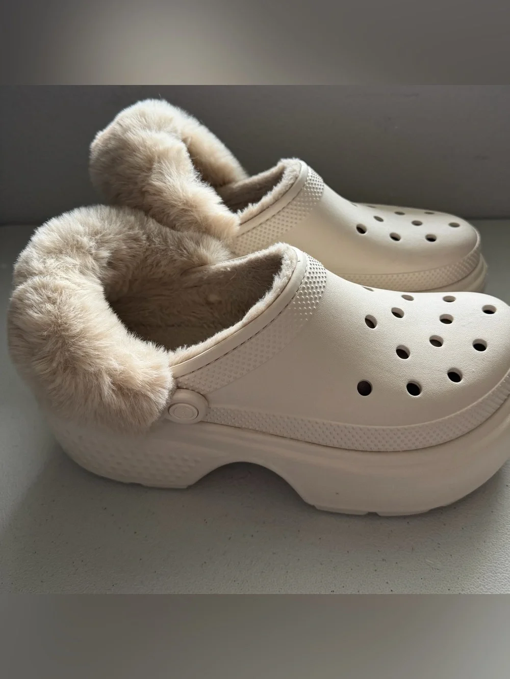 Crocs stomped lined platform clogs unisex men’s 12-women’s 10 new condition